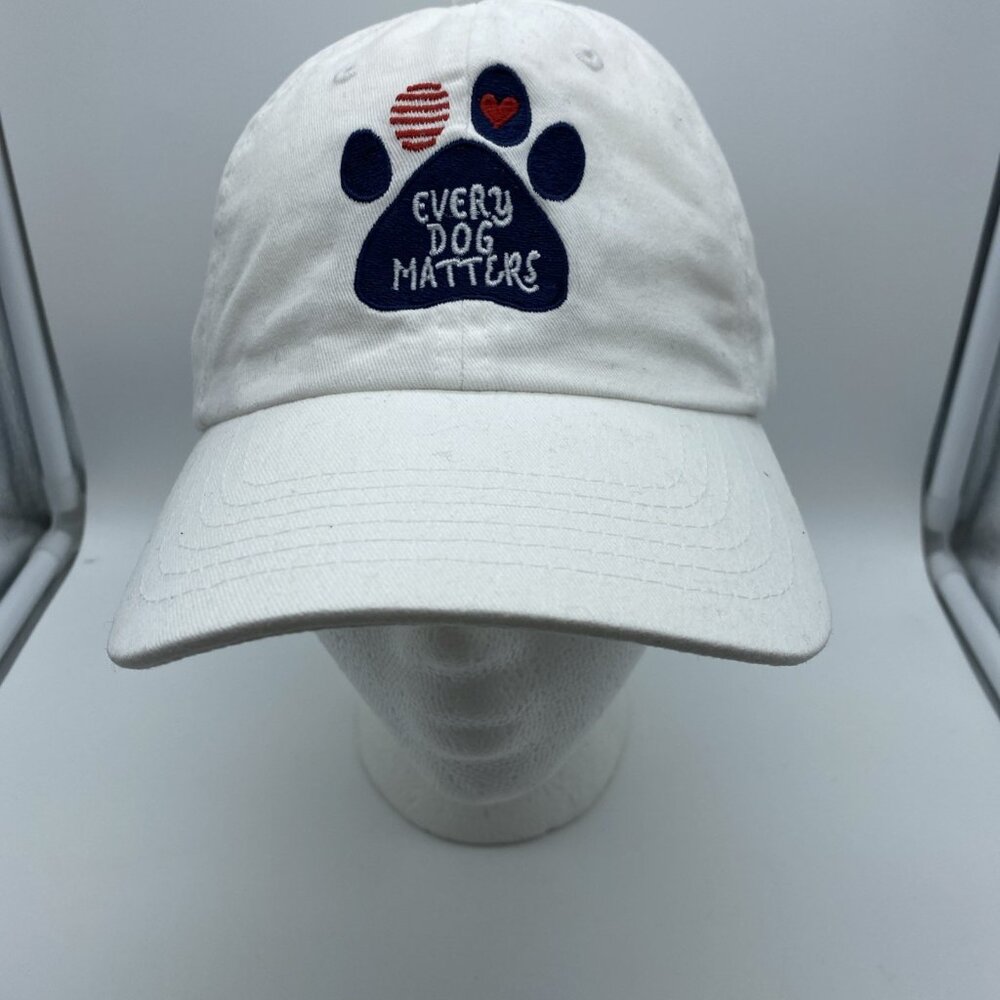 White Every Dog Matters Hat Cap Strap-back Big X Cotton
